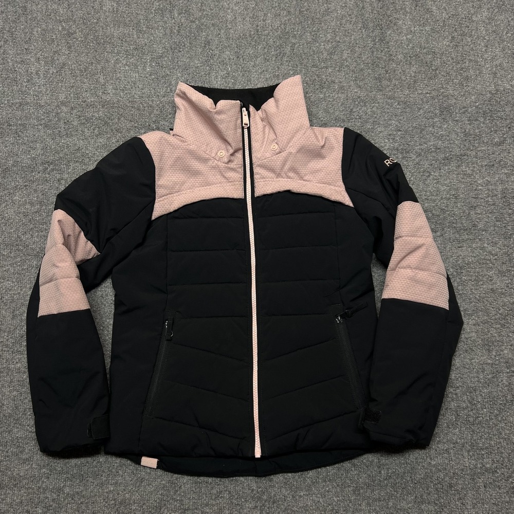 Roxy Jacket Girls 10 Black Pink DryFlight 15K Insulated Ski Snow Winter